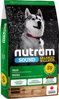 Nutram S9 Sound Balanced Wellness 11,4 kg (ягненок) сухой корм для собак