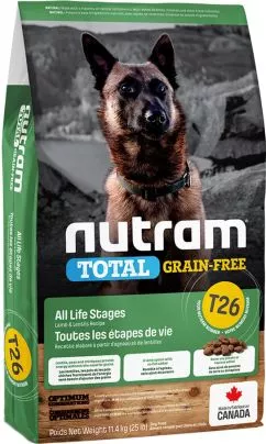 Nutram T26 11,4 kg беззерновой со вкусом ягненка сухой корм для собак