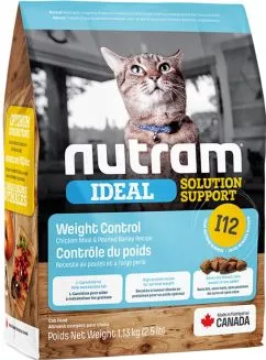 Nutram I12 Ideal Solution Support Weight Control Cat зі смаком курки 1.13 кг сухий корм для котів