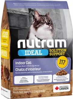 Nutram I17 Ideal Solution Support Indoor Cat зі смаком курки 1.13 кг сухий корм для котів