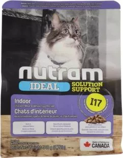 Nutram I17 Ideal Solution Support Indoor Cat со вкусом курицы 340 г сухой корм для котов