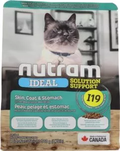 Nutram I19 Ideal Solution Support Skin зі смаком курки та лосося 340 г сухий корм для котів