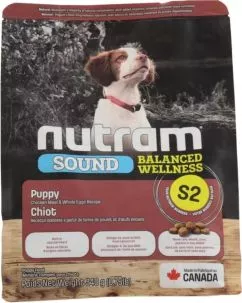 Nutram S2 Sound Balanced Wellness Puppy с курицей 340 г сухой корм для щенков