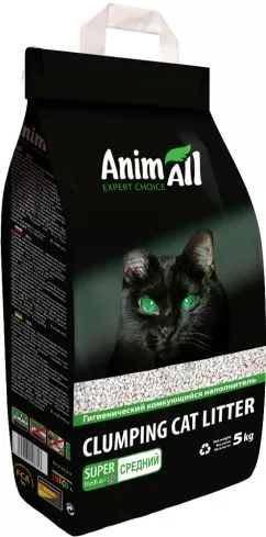 Наполнитель для кошачьего туалета AnimAll Бентонитовый комкующийся 5 кг (6 л) ( 4820224500805/2000981128753)
