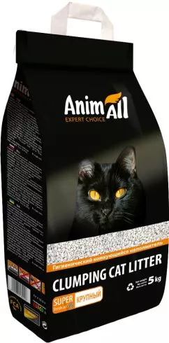 Наполнитель для кошачьего туалета AnimAll грубая фракция Бентонитовый комкующийся 5 кг (6 л) (4820224500829/2000981139056)