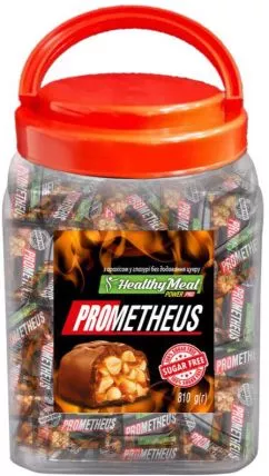 Упаковка батончиків Power Pro Prometheus з арахісом глазуровані без додавання цукру 810 г 54 шт. х 15 г (4820231510743)