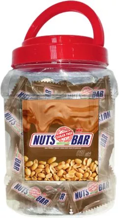 Упаковка батончиков Power Pro Healthy Nuts Bar mini с арахисом глазированные без добавления сахара 810 г 54 шт. х 15 г (4820231510934)