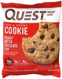 Протеиновое печенье Quest Protein Cookie 58 г 1/12 Peanut butter chocolate chip (888849008049)
