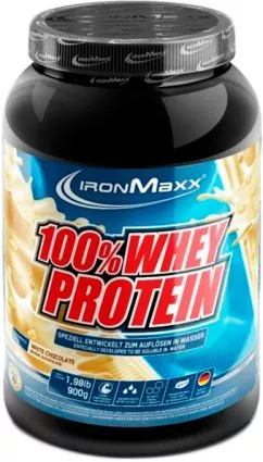 Протеин IronMaxx 100% Whey 900 г Белый шоколад (4260196293099)