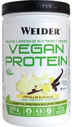 Протеин Weider Vegan Protein 540 г Vanilla (8414192309322)