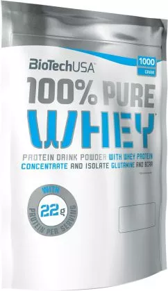 Протеїн Biotech 100% Pure Whey 1000 г Без смаку (5999076228553)