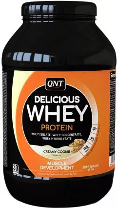 Протеин QNT Delicious Whey protein 908 г Cookies & cream (5404017400023)