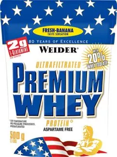 Протеин Weider Premium Whey Protein 500 г Банан (4044782302552)