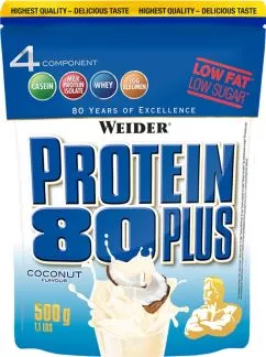 Протеїн Weider Protein 80+ 500 г Coconut (4044782301951)