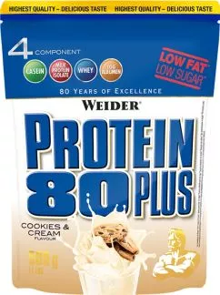 Протеин Weider Protein 80+ 500 г Cookies & Cream (4044782302156)