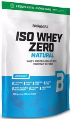 Протеїн Biotech IsoWhey Zero Natural Lactose Free 500 г Кокос (5999076233021)