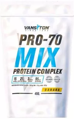 Протеїн Ванситон Mega Protein Pro-70 450 г Banana (4820106591563)