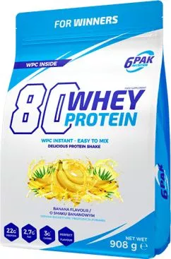 Протеин 6PAK 80 Whey Protein 908 г Банан (5902811811392)