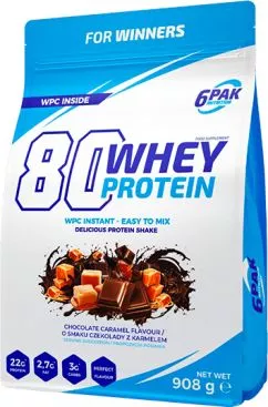 Протеин 6PAK 80 Whey Protein 908 г Шоколад карамель (5902811811354)