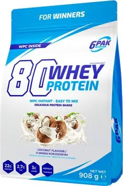 Протеин 6PAK 80 Whey Protein 908 г Кокос (5902811811231)