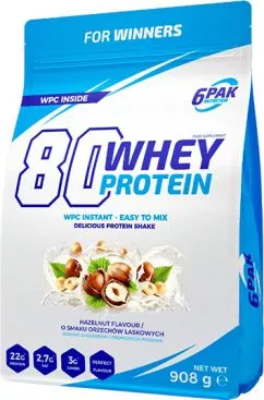 Протеин 6PAK 80 Whey Protein 908 г Лесной орех (5902811811255)