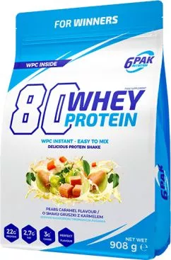 Протеин 6PAK 80 Whey Protein 908 г Груша с карамелью (5902811811408)