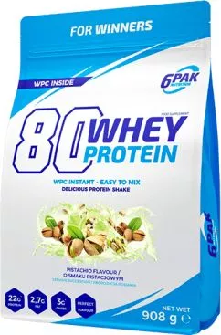 Протеин 6PAK 80 Whey Protein 908 г Фисташки (5902811811385)