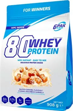 Протеин 6PAK 80 Whey Protein 908 г Соленая карамель (5902811811279)