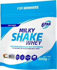 Белковая добавка 6PAK Milky Shake Whey 300 г Кокос (5902811803465)