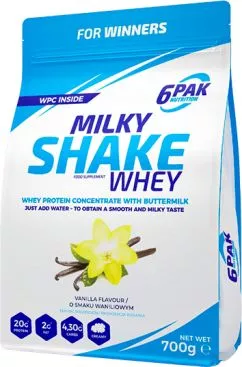 Білкова добавка 6PAK Milky Shake Whey 700 г Ваніль (5902811802628)