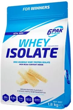 Протеїн 6PAK Whey Isolate 1800 г Вафлі з вершками (5902811807791)