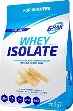 Протеїн 6PAK Whey Isolate 700 г Вафлі з вершками (5906660531364)