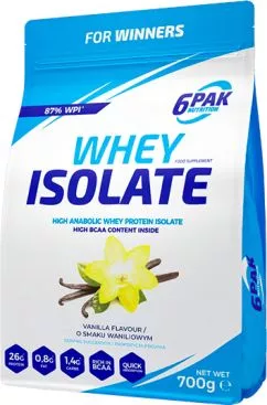 Протеин 6PAK Whey Isolate 700 г Ваниль (5906660531340)