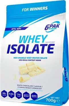 Протеїн 6PAK Whey Isolate 700 г Білий шоколад (5906660531388)