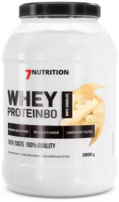 Протеїн 7Nutrition Whey Protein 80 2000 г Білий шоколад (5907222544419)