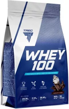 Протеїн Trec Nutrition Whey 100 900 г Шоколад (5901828348624)