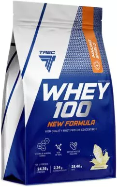 Протеин Trec Nutrition Whey 100 New Formula 700 г Ванильный крем (5902114019860)
