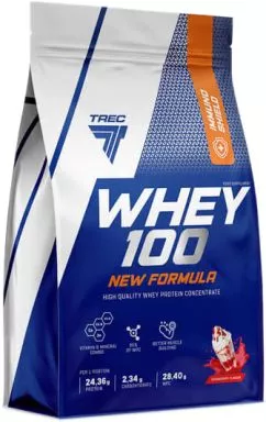 Протеїн Trec Nutrition Whey 100 New Formula 700 г Полуничний крем (5902114019853)