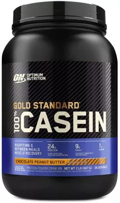 Казеїн Optimum Nutrition 100% Casein Protein 909 г Chocolate Peanut Butter (748927026276)