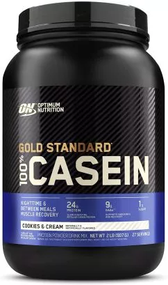 Протеїн Optimum Nutrition 100% Casein Protein 909 г Cookies n Cream (748927024159)