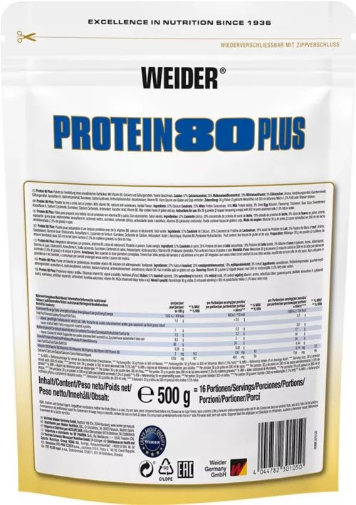 Протеїн Weider Protein 80+ 500 г Vanilla (4044782301050) - фото №3