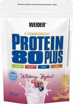 Протеин Weider Protein 80+ 500 г Wildberry - Yoghurt (4044782301852)