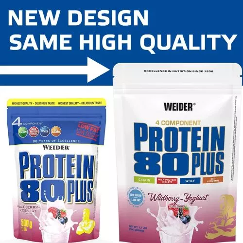 Протеин Weider Protein 80+ 500 г Wildberry - Yoghurt (4044782301852) - фото №2