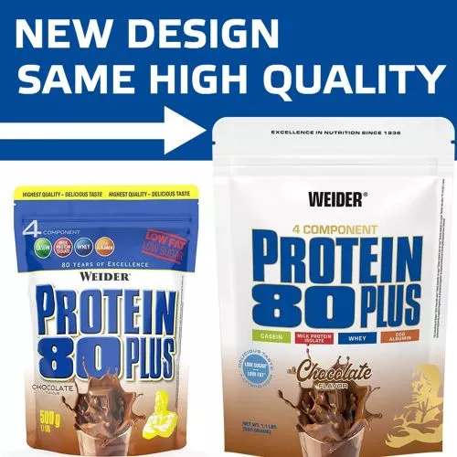 Протеїн Weider Protein 80+ 500 г Chocolate (4044782301159) - фото №2