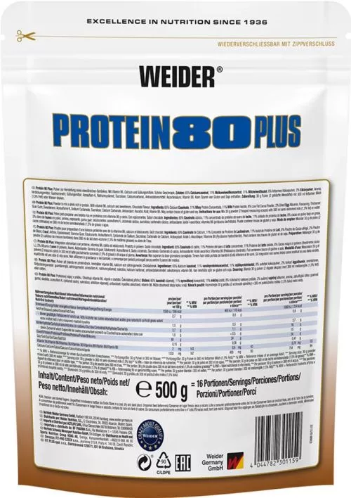 Протеин Weider Protein 80+ 500 г Chocolate (4044782301159) - фото №3