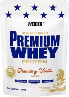 Протеин Weider Premium Whey Protein 500 г Клубника-Ваниль (4044782300558)