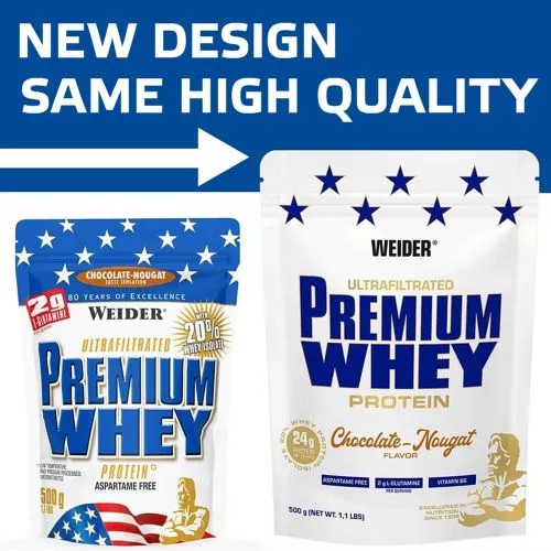 Протеїн Weider Premium Whey Protein 500 г Шоколад-Нуга (4044782300459) - фото №2