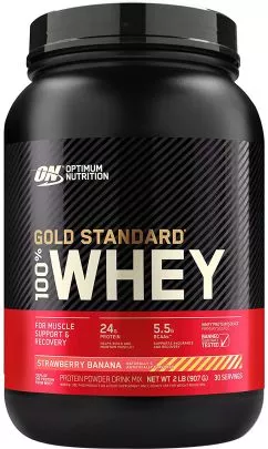 Протеин Optimum Nutrition 100% Whey Gold Standard 909 г Strawberry Banana (748927029871)