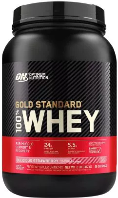 Протеїн Optimum Nutrition 100% Whey Gold Standard 909 г Delicious Strawberry (748927028645)