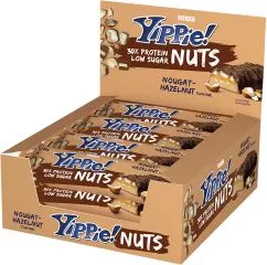 Протеїновий батончик Weider Yippie! Nuts&Fruits 45 г Nougat-Huzelnut 12 шт. (4044782904671)